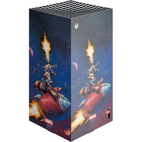 Marvel Rocket Raccoon Rocket Ride XBox Series X Digital Edition Console Skin